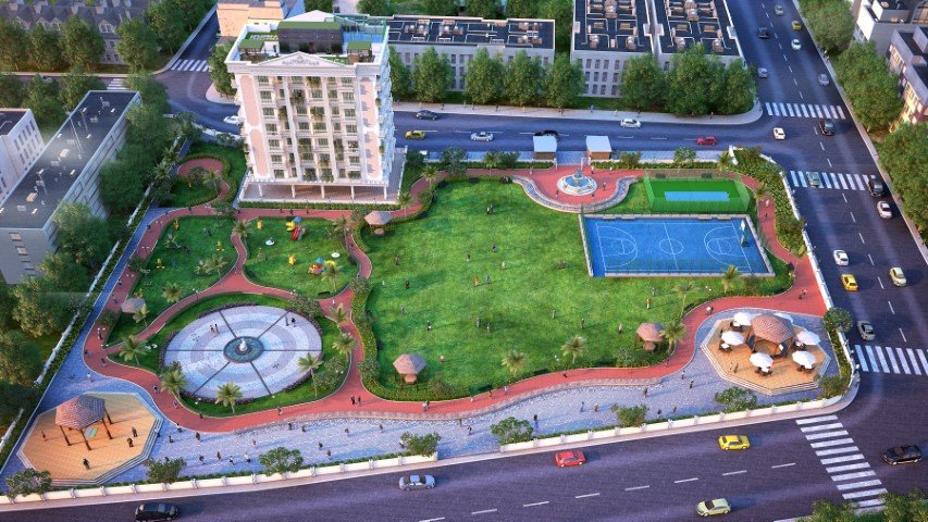 Stunning Aerial Perspective of Parijas Greens Render